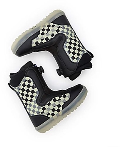 Metallic silver and black checkered vans store